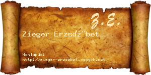 Zieger Erzsébet névjegykártya